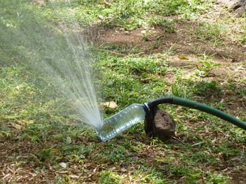 water bottle sprinkler