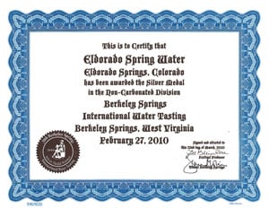 Eldorado 2010 silver medal Berkley Springs