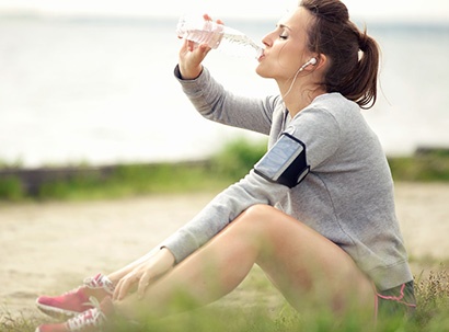 Athlete Drinking Water