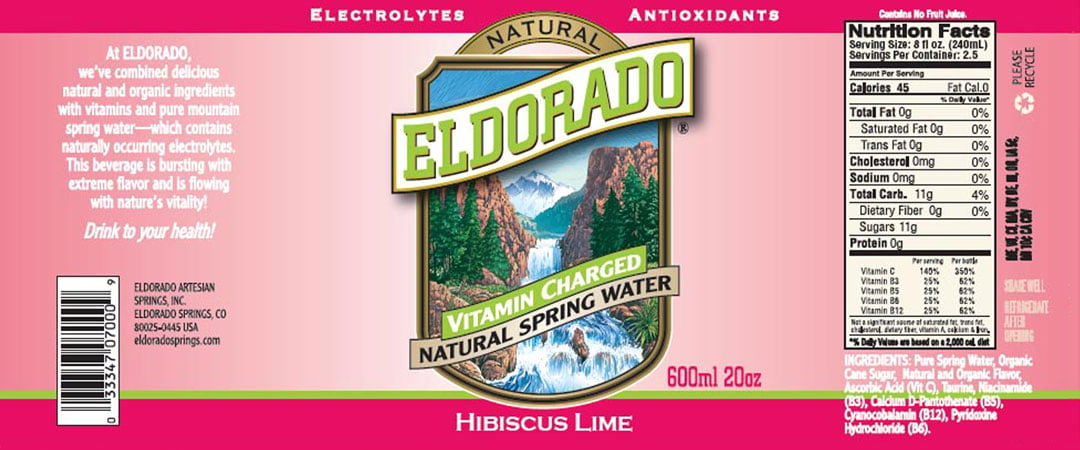 Eldorado Vitamin Water Hibiscus Lime