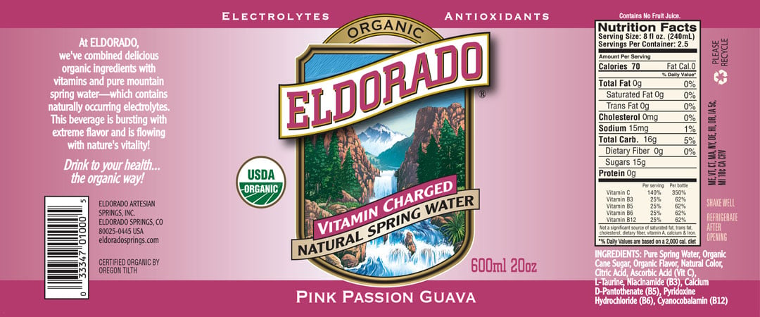 Eldorado Vitamin Water Pink Guava