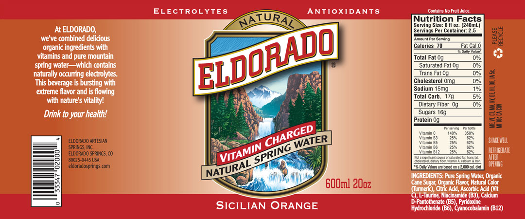 Eldorado Vitamin Water Sicilian Orange
