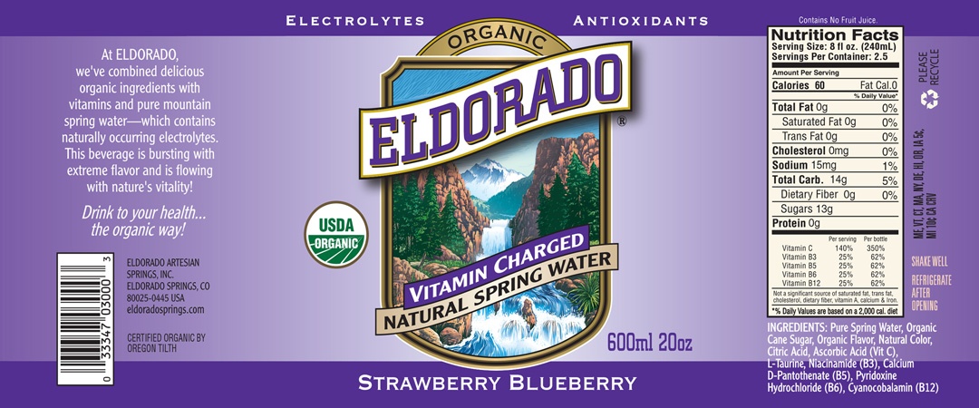 Eldorado Vitamin Water Strawberry Blueberry