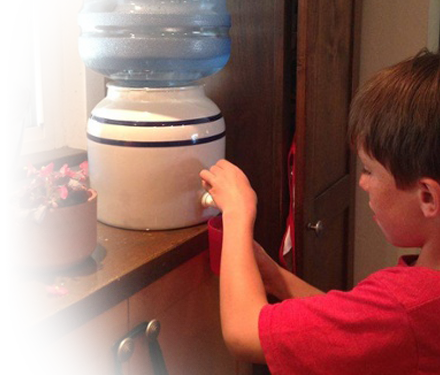 Eldorado Spring Water Porcelain Dispenser in the Home